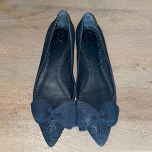 Tory Burch Navy Blue Rosalind Ballet Flat
